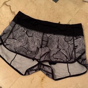 lululemon athletica Black and White Athletic Shorts